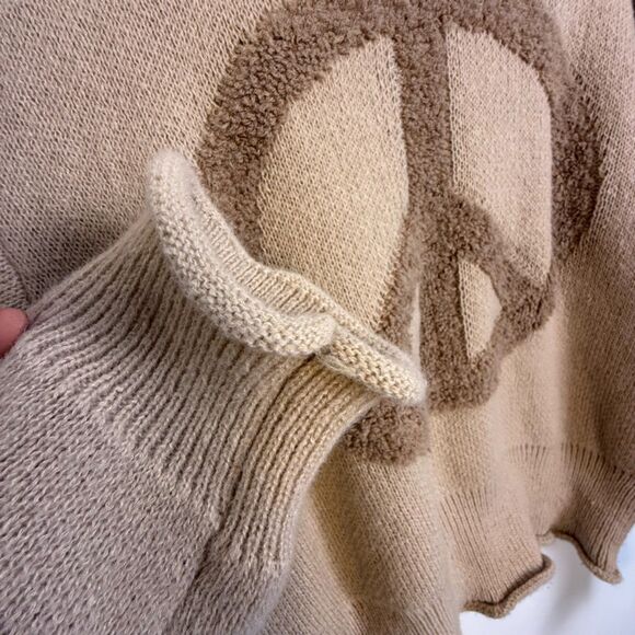 Lot of 2 POL Oversized Womens Sweaters | Peace Sign, Aztec V Neck Pullovers - Picture 6 of 14